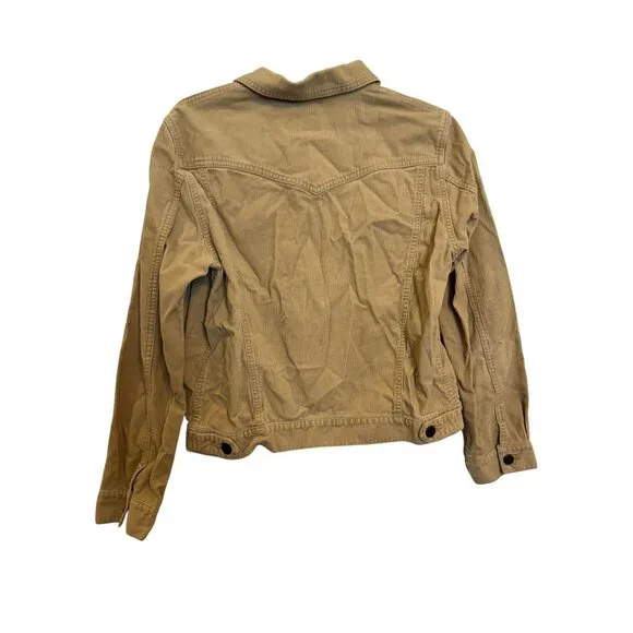 Abercrombie & Fitch Womens Corduroy Tan Button-Up Jacket Large - Picture 4 of 4
